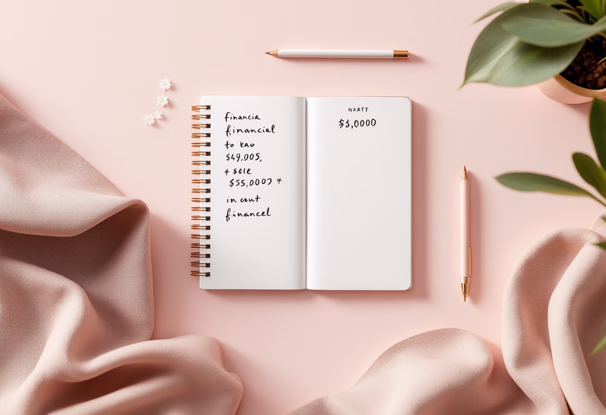 image of writing on notepad (for a financial advisor)